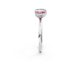 White gold Fancy Pink Princess  Cut Solitaire Engagement Ring with Four-Prong Setting and Classic Band_2