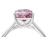 White gold Fancy Pink Princess Cut Solitaire Engagement Ring with Tapered Band and Four-Prong Setting_19