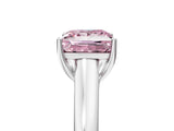 White gold Fancy Pink Princess Cut Solitaire Engagement Ring with Tapered Band and Four-Prong Setting_20