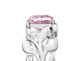 White gold Fancy Pink Princess Cut Solitaire Leaf-Inspired Engagement Ring with Prong Setting_17
