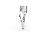 White gold Fancy Pink Princess Cut Solitaire Tension-Set Diamond Split Shank Ring_2