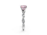 White gold Fancy Pink Princess Cut Solitaire Twisted Pave Band with Four-Prong Setting_17