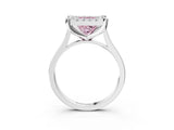 White gold Fancy Pink Princess  Diamond Cluster Halo Solitaire with Four-Prong Setting_38