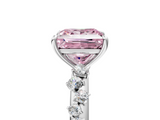White gold Fancy Pink Princess  Diamond Cluster Prong-Set Solitaire Ring_5