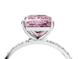 White gold Fancy Pink Princess  Diamond Pavé Band with Six-Prong Setting_31