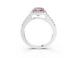 White gold Fancy Pink Princess  Halo Diamond Pavé Solitaire Ring_54
