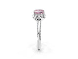 White gold Fancy Pink Princess  Halo Split Shank Pave Diamond Ring with Petal Prong Setting_34