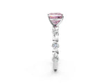 White gold Fancy Pink Princess  Solitaire Bezel-Set Diamond Ring with Beaded Band and Four-Prong Setting_31