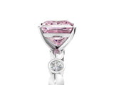 White gold Fancy Pink Princess  Solitaire Bezel-Set Diamond Ring with Beaded Band and Four-Prong Setting_34