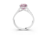 White gold Fancy Pink Princess  Solitaire Channel-Set Diamond Engagement Ring with Four-Prong Setting_31
