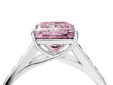 White gold Fancy Pink Princess  Solitaire Channel-Set Diamond Engagement Ring with Four-Prong Setting_33