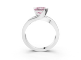 White gold Fancy Pink Princess  Solitaire Channel-Set Split Shank Ring with Tension Prong Setting_6