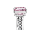 White gold Fancy Pink Princess  Solitaire Diamond Ring with Channel Set Band and Six-Prong Setting_34