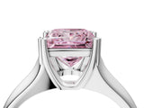 White gold Fancy Pink Princess  Solitaire Diamond Ring with Six-Prong Cathedral Setting_36