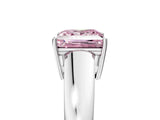 White gold Fancy Pink Princess  Solitaire Diamond Ring with Tapered Band and Four-Prong Setting_58