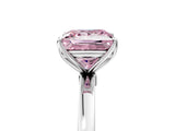 White gold Fancy Pink Princess  Solitaire Diamond Ring with Thin Band and Four-Prong Setting_65