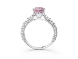 White gold Fancy Pink Princess  Solitaire Floral Milgrain Engagement Ring_34