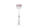 White gold Fancy Pink Princess  Solitaire Heart Prong Engagement Ring with Tapered Band_37
