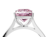White gold Fancy Pink Princess  Solitaire Heart Prong Engagement Ring with Tapered Band_39