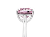White gold Fancy Pink Princess  Solitaire Heart Prong Engagement Ring with Tapered Band_40