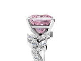 White gold Fancy Pink Princess  Solitaire Marquise Twist Band with Six-Prong Setting_5
