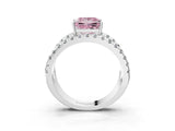 White gold Fancy Pink Princess  Solitaire Split Shank Pave Diamond Ring_32