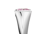 White gold Fancy Pink Princess  Solitaire Tension Set Diamond Ring_5