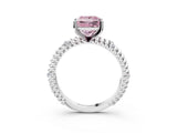 White gold Fancy Pink Princess  Solitaire Twisted Band Prong Set Engagement Ring_66
