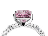 White gold Fancy Pink Princess  Solitaire Twisted Band Prong Set Engagement Ring_72