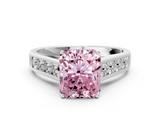 White gold Fancy Pink Radiant  Brilliant Channel-Set Solitaire Ring with Four-Prong Setting_20