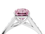 White gold Fancy Pink Radiant  Brilliant Channel-Set Solitaire Ring with Four-Prong Setting_24