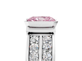 White gold Fancy Pink Radiant  Brilliant Diamond Channel Set Wide Band Ring with Bezel Setting_24