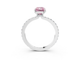 White gold Fancy Pink Radiant  Brilliant Pavé Band Solitaire with Four-Prong Setting_61