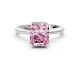 White gold Fancy Pink Radiant  Brilliant Solitaire Engagement Ring with Six-Prong Setting and Classic Band_20