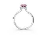 White gold Fancy Pink Radiant  Brilliant Solitaire Engagement Ring with Six-Prong Setting and Classic Band_23