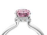 White gold Fancy Pink Radiant  Brilliant Solitaire Engagement Ring with Six-Prong Setting and Classic Band_24