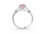 White gold Fancy Pink Radiant  Brilliant Solitaire with Pave Band and Four-Prong Setting_23