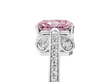 White gold Fancy Pink Radiant  Cut Cathedral Pave Diamond Engagement Ring with Six-Prong Setting_37