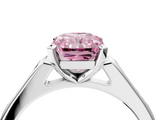 White gold Fancy Pink Radiant  Cut Channel Set Solitaire Engagement Ring with Four-Prong Setting_213