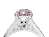White gold Fancy Pink Radiant  Cut Channel Set Solitaire Engagement Ring with Prong Setting_24
