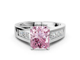 White gold Fancy Pink Radiant Cut Cut Channel Set Solitaire Ring with Four-Prong Setting_12
