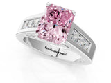 White gold Fancy Pink Radiant Cut Cut Channel Set Solitaire Ring with Four-Prong Setting_13