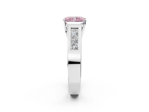 White gold Fancy Pink Radiant Cut Cut Channel Set Solitaire Ring with Four-Prong Setting_14