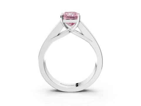 White gold Fancy Pink Radiant Cut Cut Channel Set Solitaire Ring with Four-Prong Setting_15