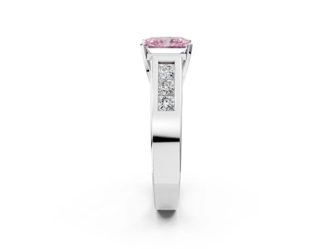 White gold Fancy Pink Radiant Cut Cut Channel Set Solitaire Ring with Four-Prong Setting_2