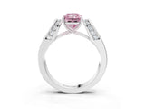 White gold Fancy Pink Radiant Cut Cut Diamond Channel Set Solitaire Ring with Four-Prong Setting_27