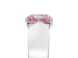 White gold Fancy Pink Radiant Cut Cut Diamond Channel Set Solitaire Ring with Four-Prong Setting_29