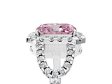 White gold Fancy Pink Radiant Cut Cut Diamond Halo Engagement Ring with Open Split Pavé Band_5