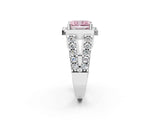 White gold Fancy Pink Radiant Cut Cut Halo Split Shank Prong Set Ring_2
