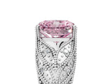 White gold Fancy Pink Radiant Cut Cut Milgrain Pave Diamond Engagement Ring with Four-Prong Setting_32